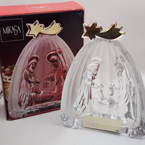 MIKASA Crystal Nativity Scene Germany Christmas Decoration New In Box